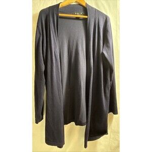 89th & Madison Sweater Jacket Women's 2X Navy Blue open Front Long Sleeve